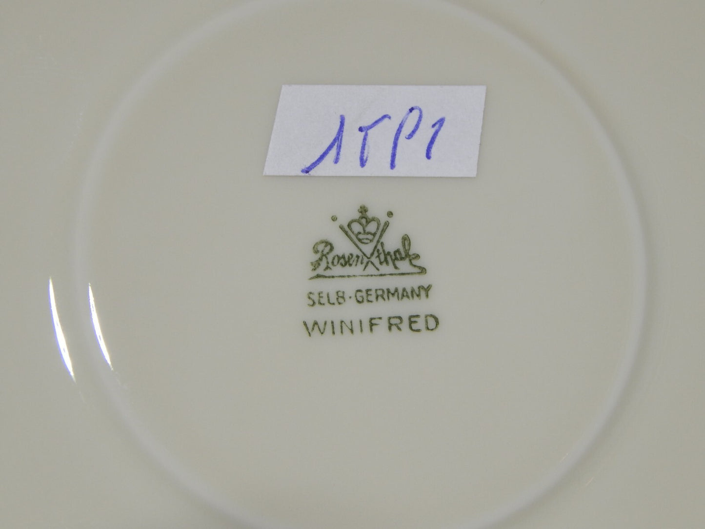 PREZIOSO SERVIZIO 6 TAZZE DA TE' PORCELLANA ROSENTHAL WINIFRED COLOR CREMA ORO