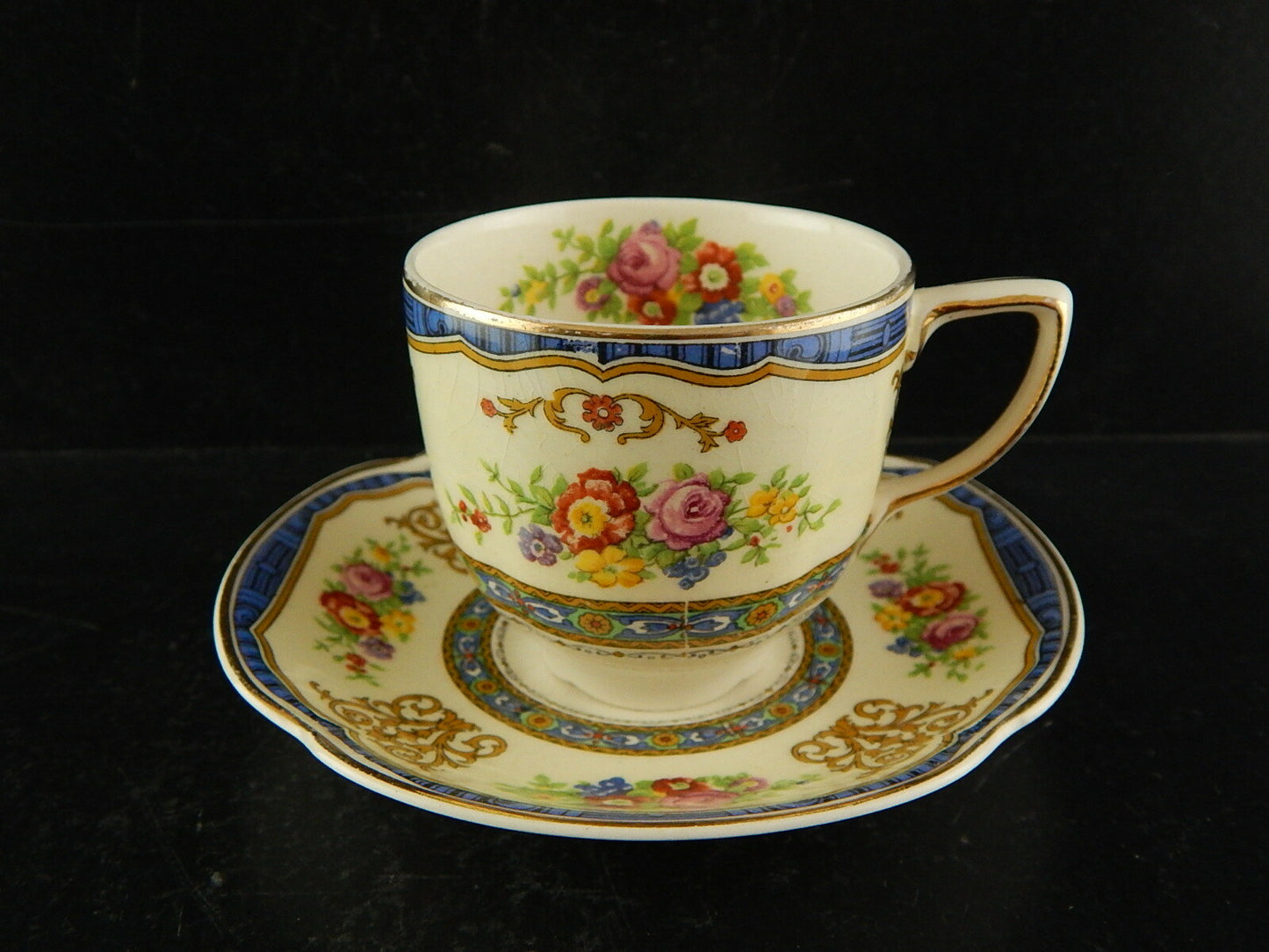 ANTICA 1913 TAZZA PIATTINO SEMI PORCELLANA JOHNSONS BROS COLLEZIONE PAREEK #7689