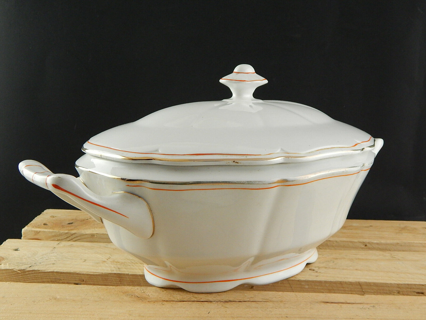 ANTICA RARA ZUPPIERA CENTROTAVOLA PORCELLANA SOCIETÀ CERAMICA REVELLI LAVENO