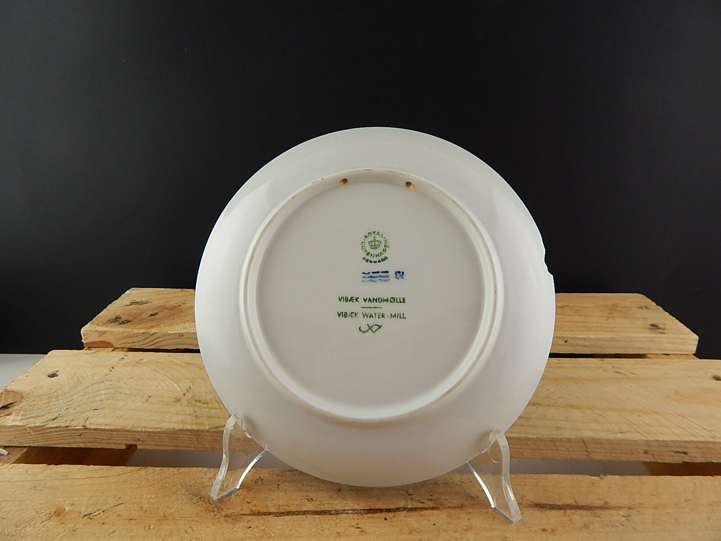 ROYAL COPENHAGEN PIATTO DI NATALE 1976 ORIGINALE PORCELLANA BLU DIFETTO