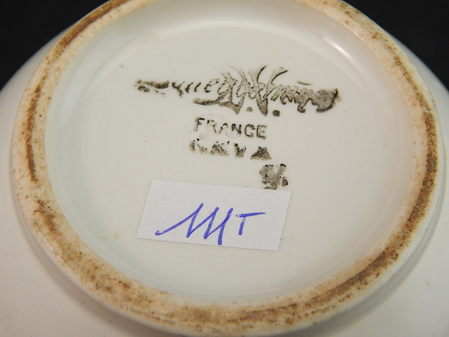 ANTICA ZUCCHERIERA CERAMICA SARREGUEMINES DIPINTA A MANO IN POLICROMIA