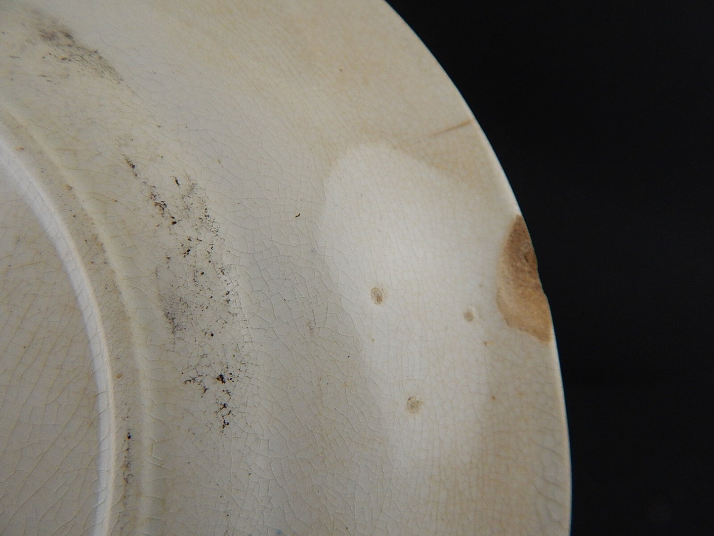 ANTICO PIATTO UMORISTICO CERAMICA FRANCESE SECONDA META' 800 IL CACCIATORE #9812