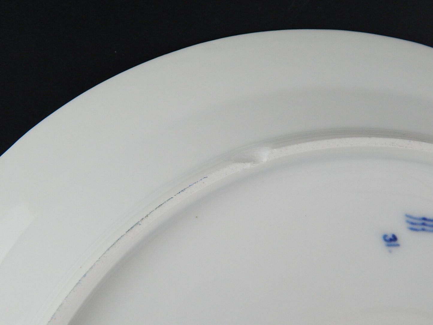 ROYAL COPENHAGEN PORCELLANA BLUE FLUTED HALF LACE ANTICO PIATTO PORTATA CM 32