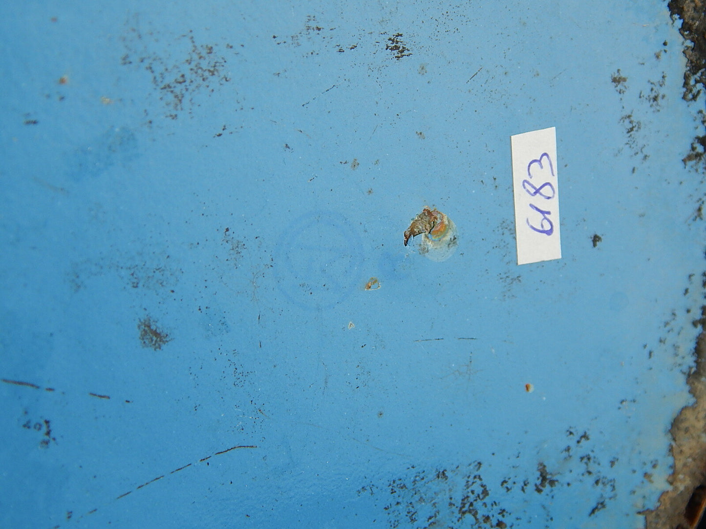 VINTAGE CAFFETTIERA BROCCA LATTA SMALTATA PORCELLANATA AZZURRA COUNTRY CHIC