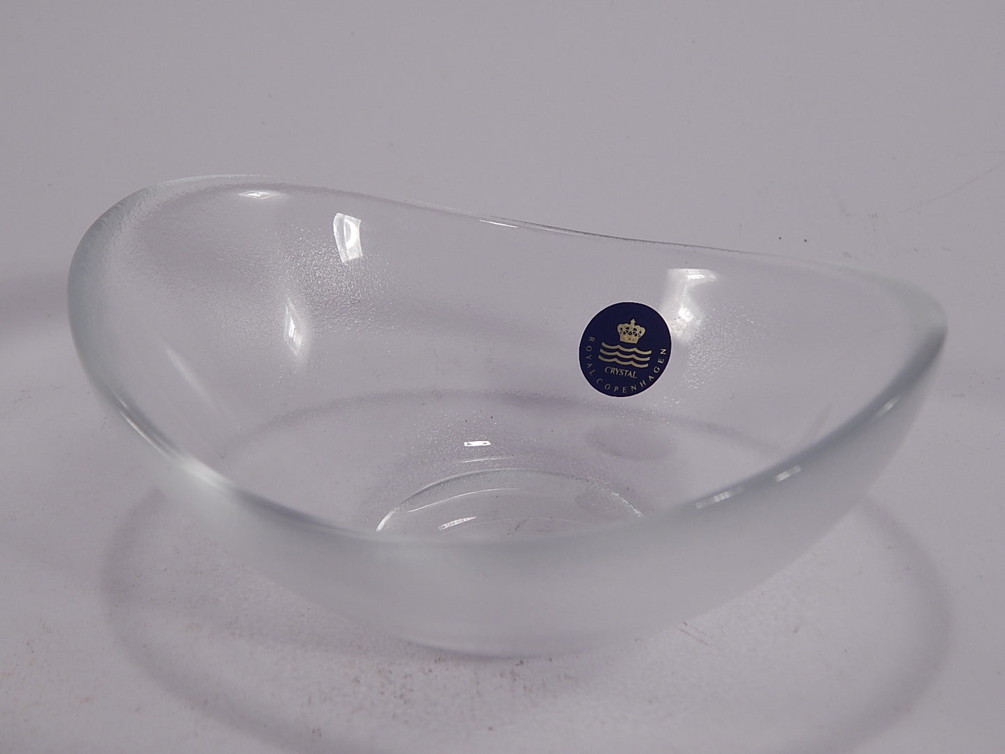 CIOTOLA PORTACANDELA CRISTALLO ROYAL COPENHAGEN ART CRYSTAL GLASS CANDLE HOLDER