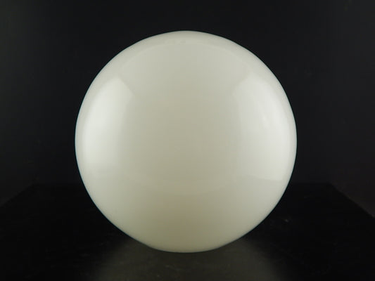 ANTICO EPOCA ART DECO GRANDE BOCCIA VETRO OPALINO BIANCO PER LAMPADARIO APPLIQUE