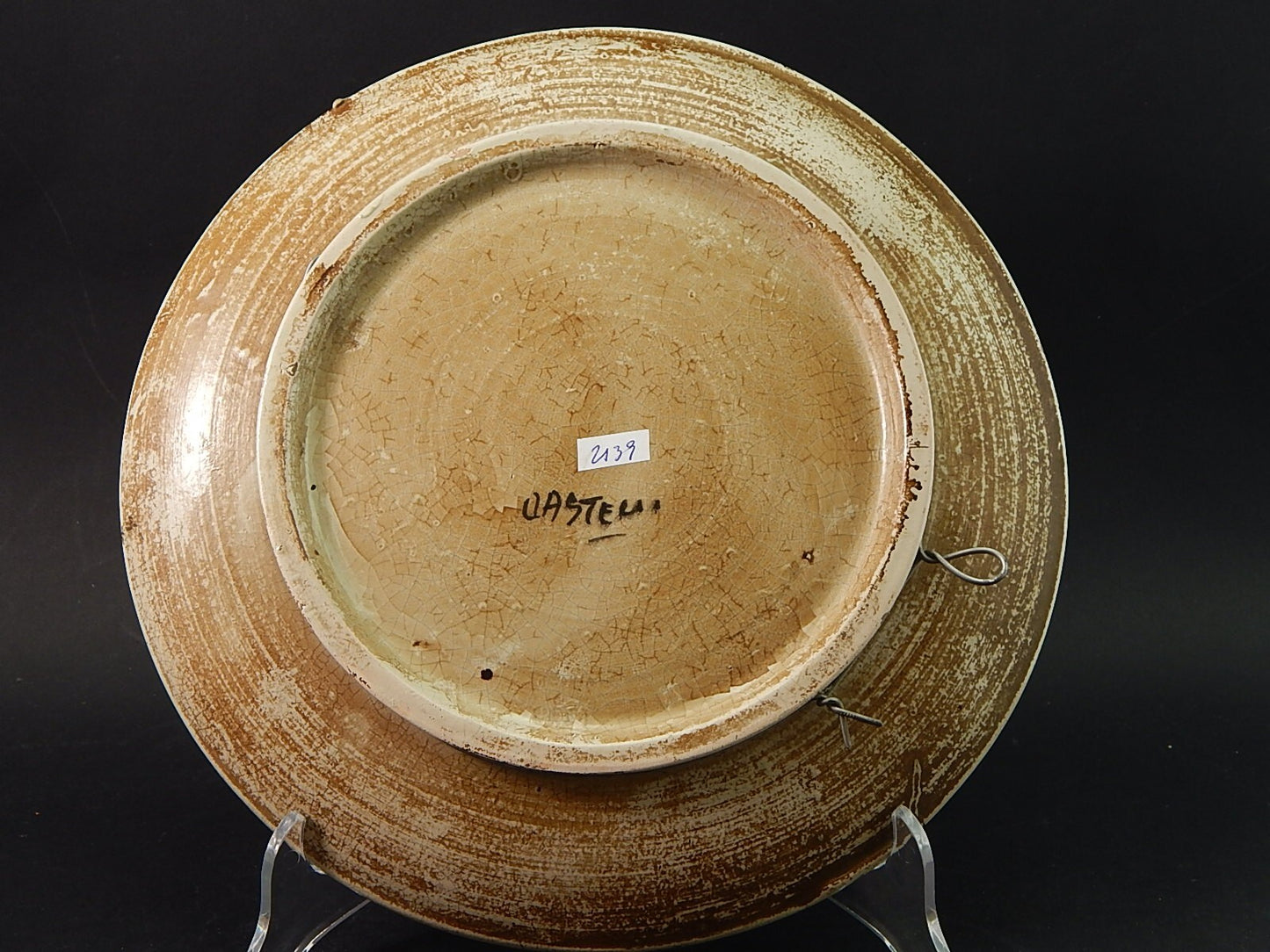 ANTICO PIATTO PARATA MAIOLICA CERAMICA BOTTEGA CASTELLI ABRUZZO #2139