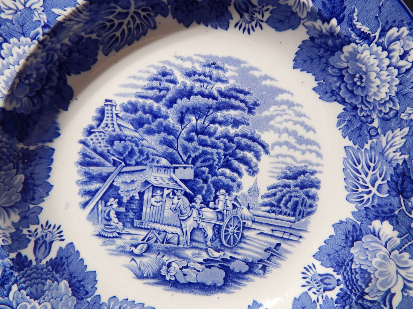 VINTAGE ENOCH WOOD'S ENGLISH SCENERY WOOD&SONS PIATTO FONDO SEMI PORCELLANA