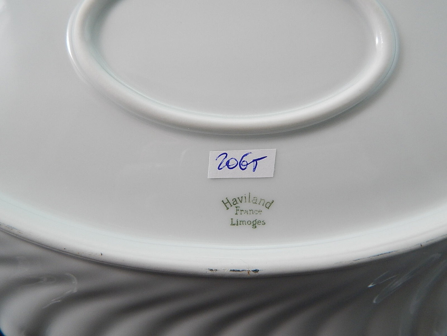 VINTAGE ELEGANTE VASSOIO OVALE PORCELLANA BIANCA FIORELLINI LIMOGES HAVILAND