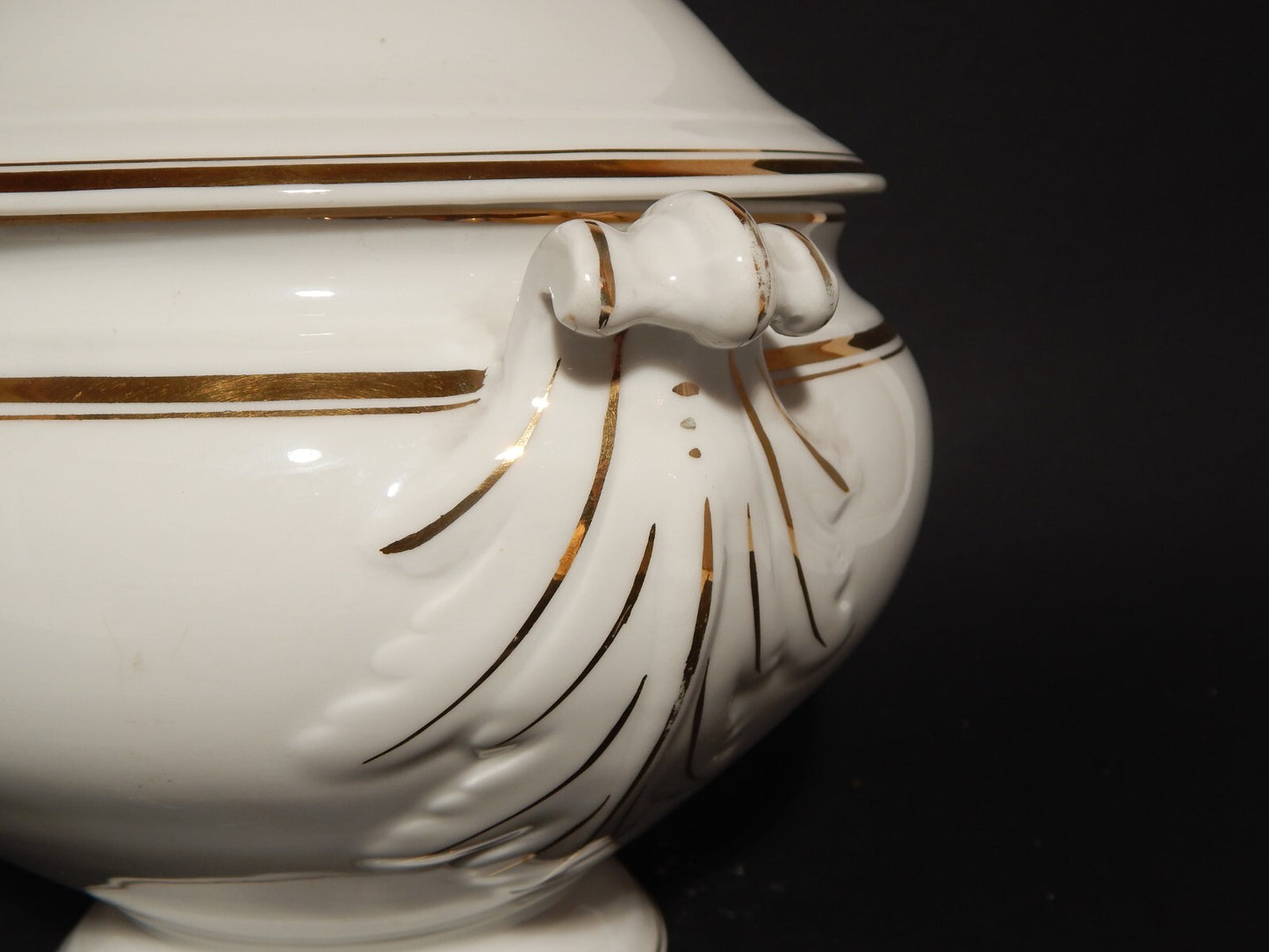 ANTICA PORCELLANA ZUPPIERA CENTROTAVOLA IMPERO CARL TIELSCH ALTWASSER FINE 800