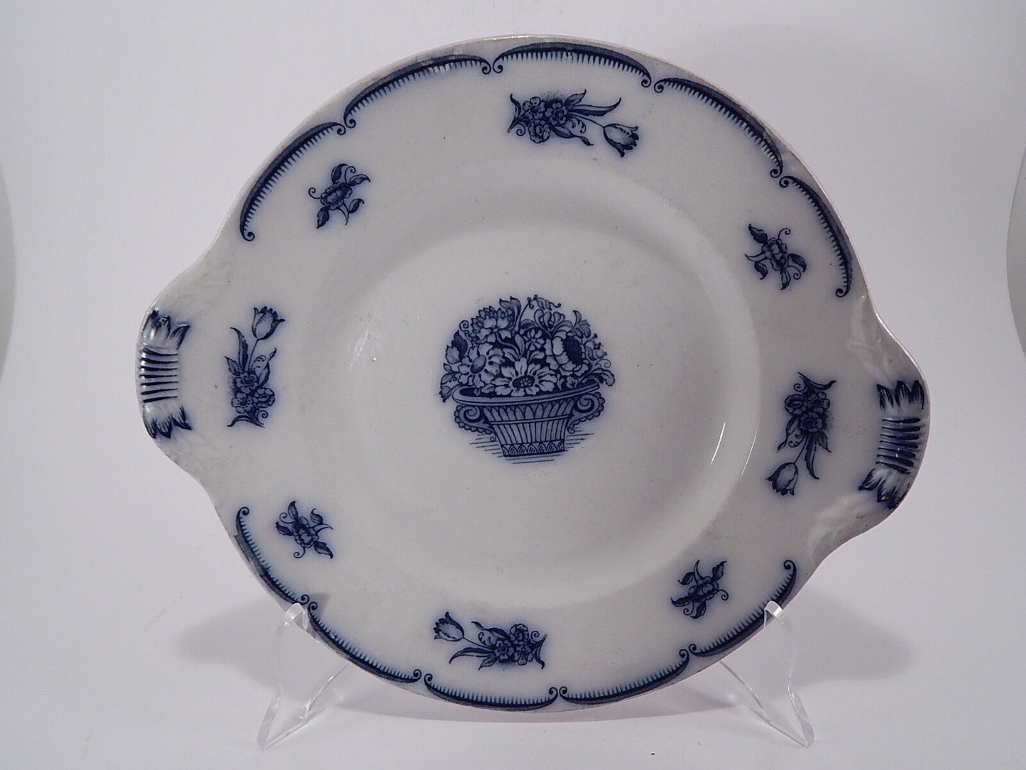 ANTICO AUTENTICO RARO PIATTO PORCELLANA VASSOIO SECONDA META' 1800 GUSTAVSBERG