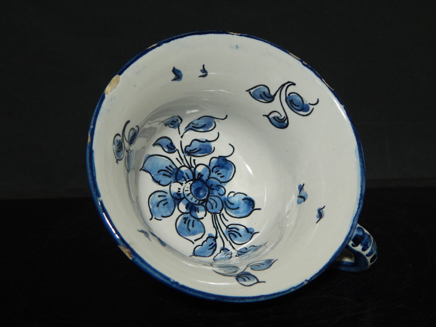 ANTICA TAZZA CERAMICA ALBISOLA ALBA DOCILIA FATTA E DIPINTA A MANO PRIMO 900