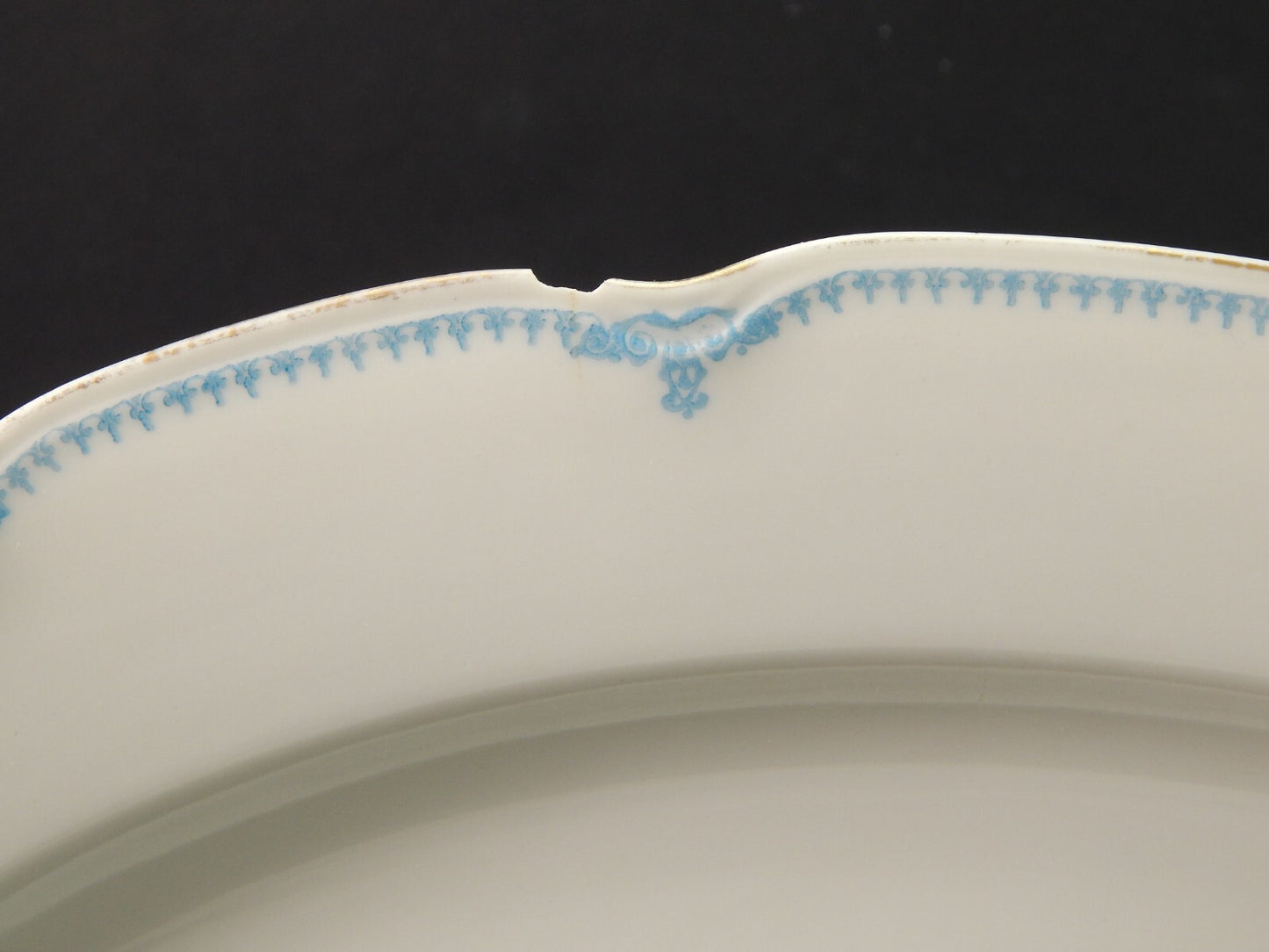 ANTICO 1926 ART DECO PREZIOSO VASSOIO OVALE PORCELLANA KPM ROSENTHAL DIFETTO