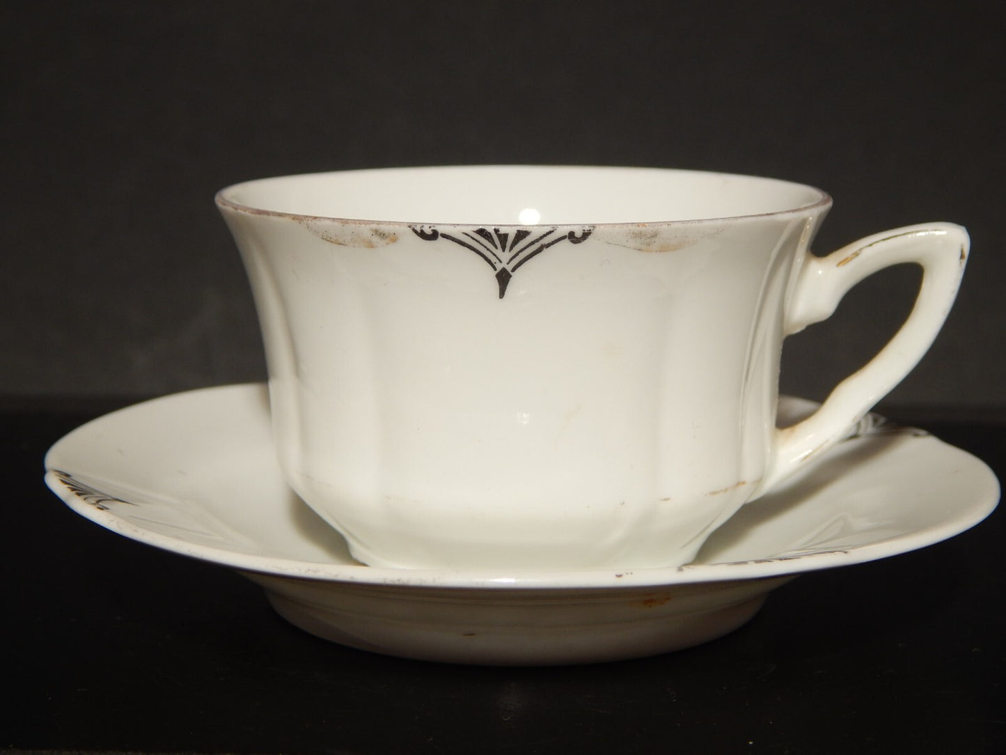 ANTICA TAZZINA CAFFE' PORCELLANA BIANCA E ARGENTO WINTERLING BAVARIA