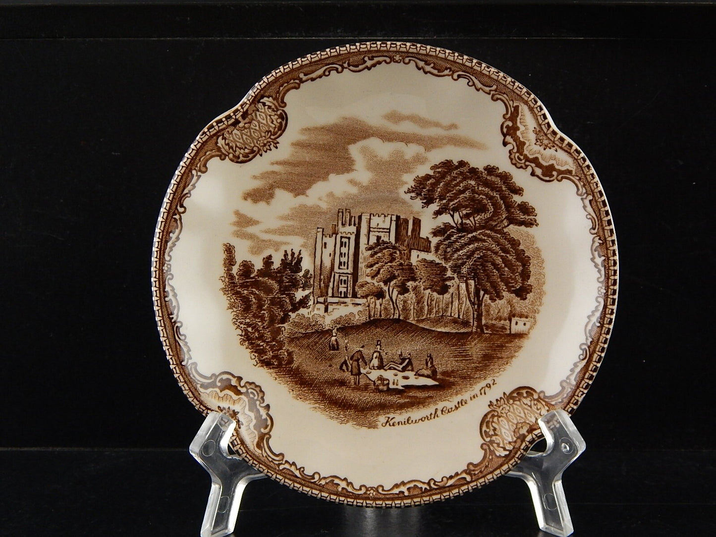 VINTAGE JOHNSON BROS OLD BRITAIN CASTLE SERVIZIO 6 TAZZE DA TE' SEMI PORCELLANA