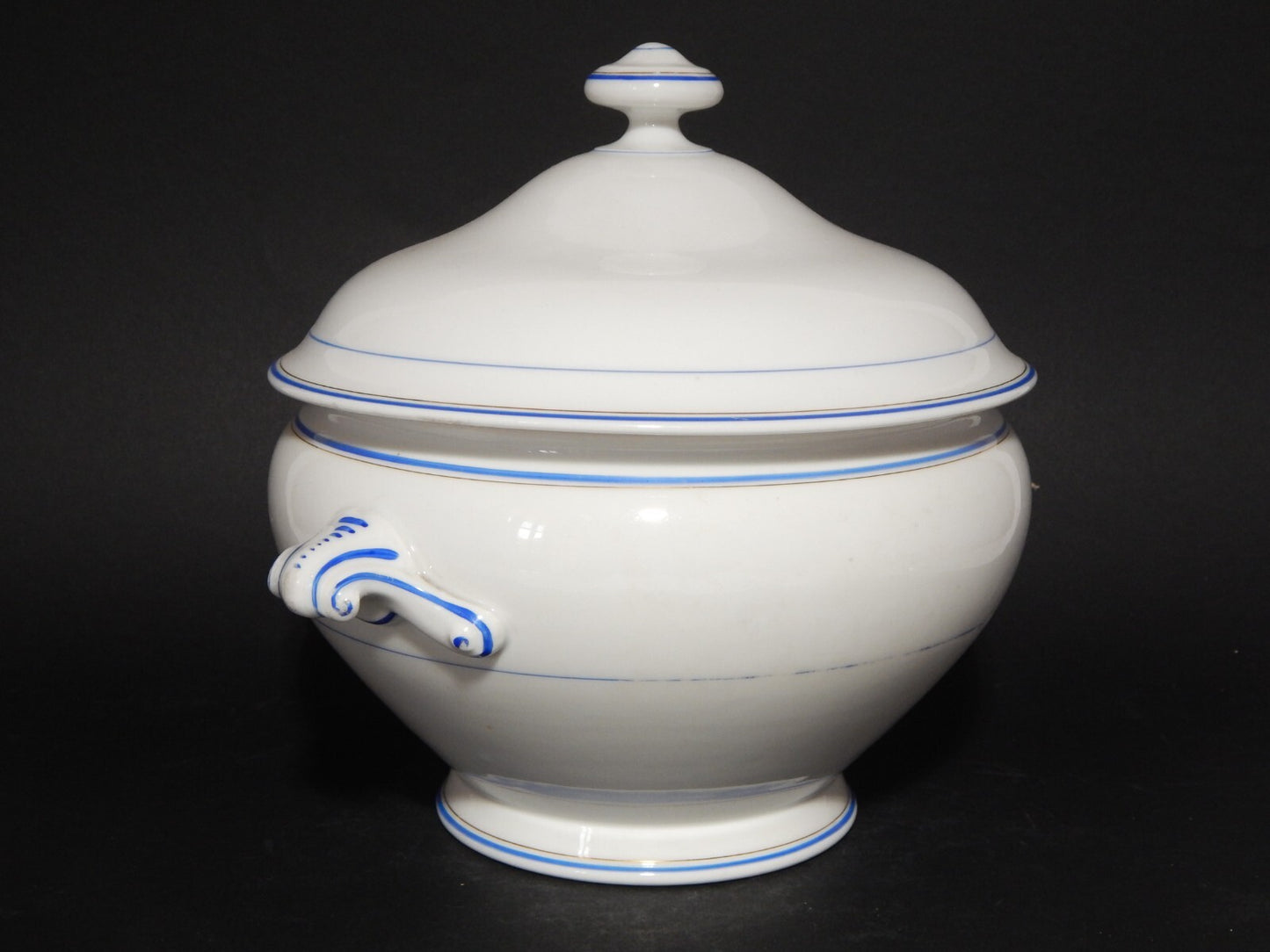 ANTICA RARA ZUPPIERA CENTROTAVOLA IMPERO PORCELLANA GINORI DOCCIA XIX SECOLO