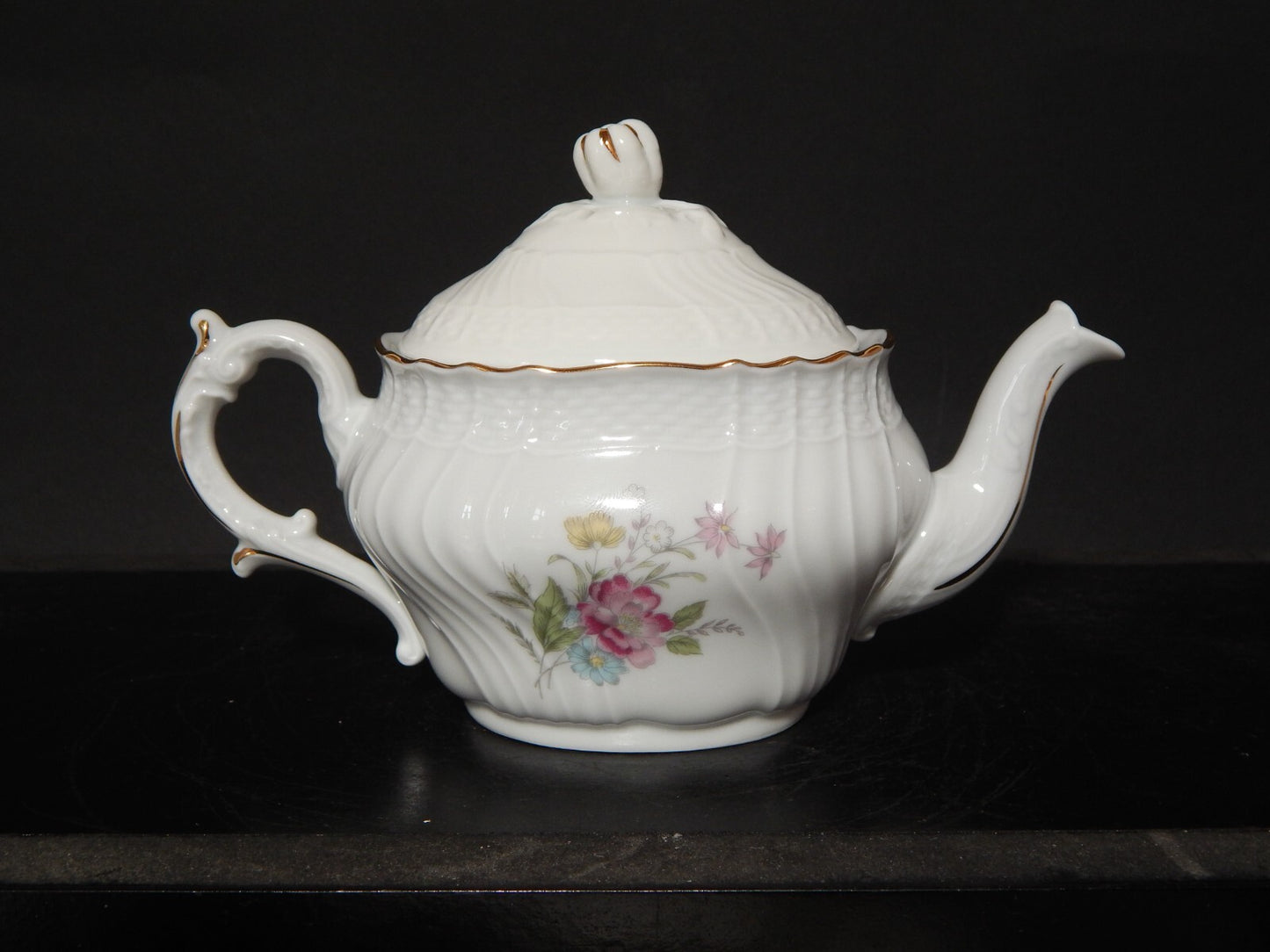 PREZIOSA RICHARD GINORI PICCOLA TEIERA PORCELLANA MODELLO VECCHIO GINORI FIORI