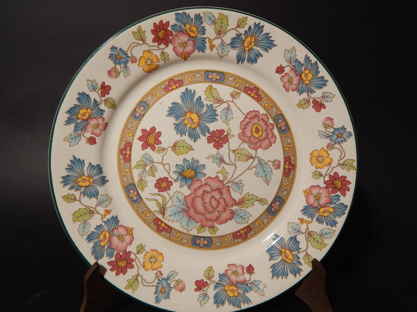 VINTAGE PIATTO PIANO PORCELLANA ORIENT DYNASTY COLLECTION BY FRANCISCAN cm.23,5