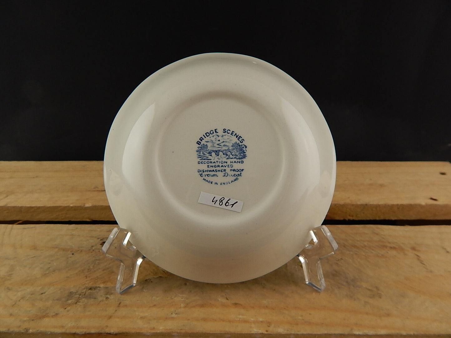 ANTICA CIOTOLA CEREALI MACEDONIA CROWN DUCAL SEMI PORCELLANA BRIDGE SCENES