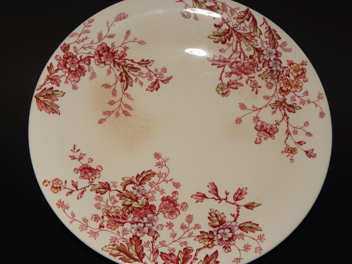 ANTICA ALZATA CENTROTAVOLA BOOTHS WASHINGTON SEMI PORCELLANA INGLESE FIORI ROSA