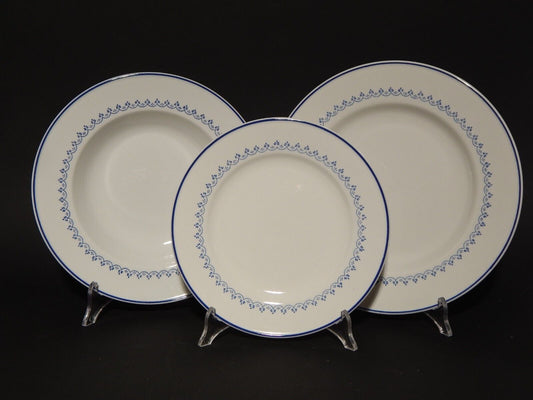 VINTAGE RICHARD GINORI SERVIZIO 24 PIATTI PORCELLANA BIANCA CON DECORO BLU