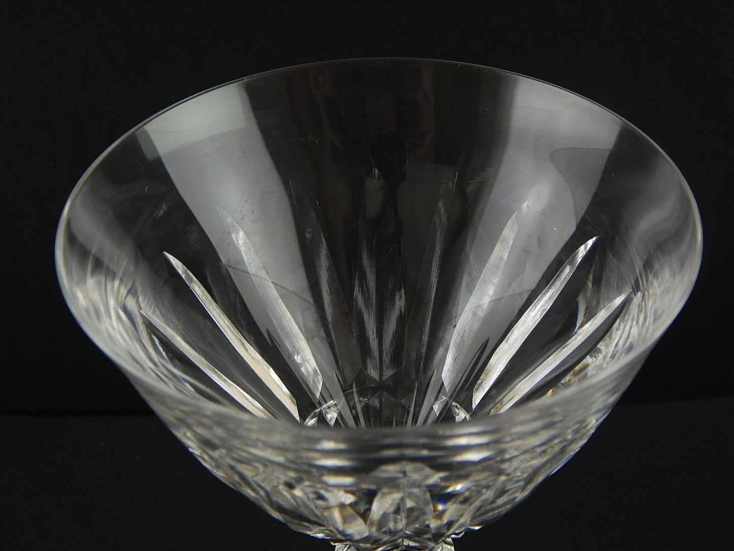 ANTICO BICCHIERE CALICE ACQUA CRISTALLO MOLATO CRISTALLERIA SAINT LOUIS