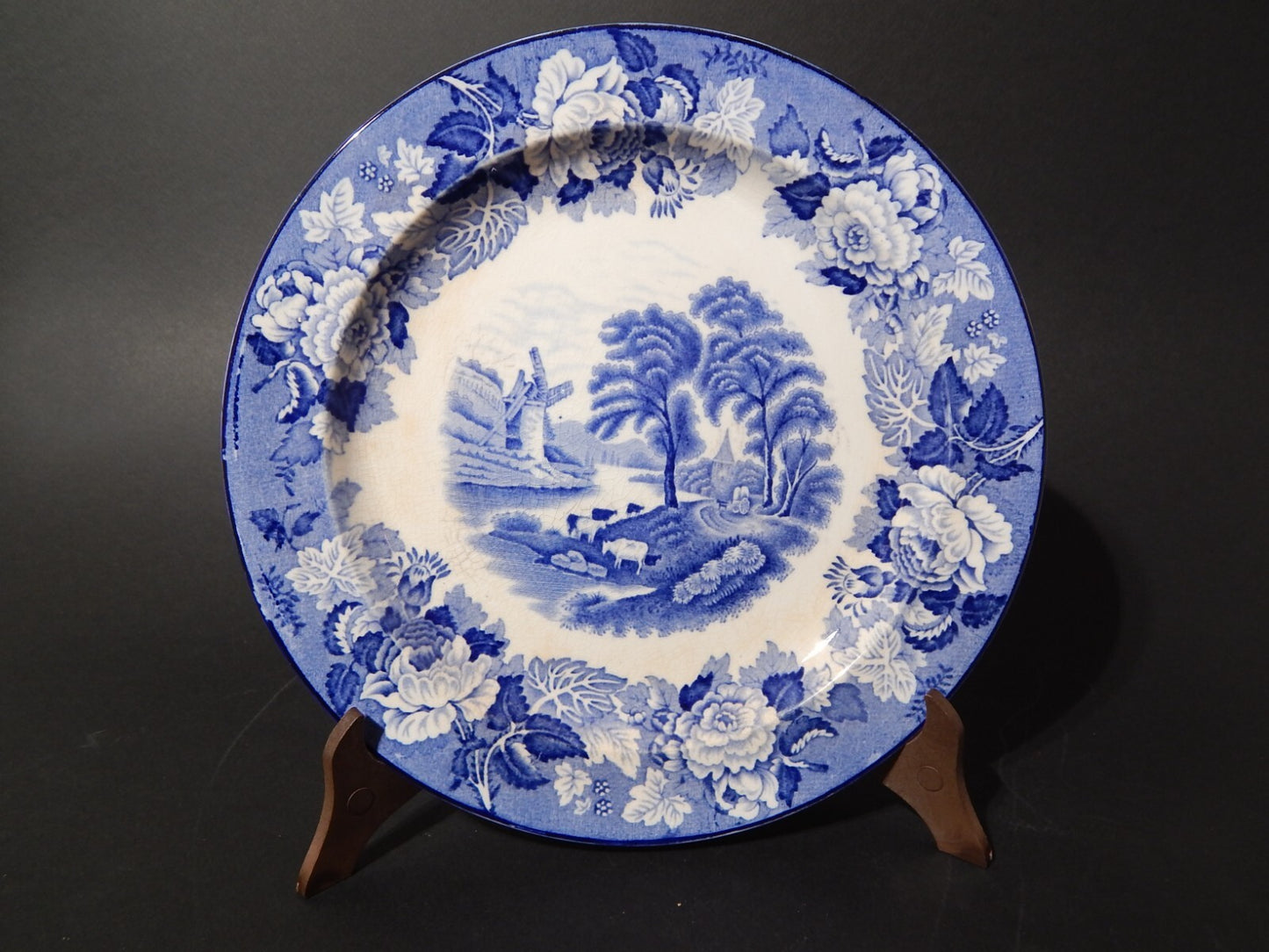 VINTAGE ENOCH WOOD'S ENGLISH SCENERY WOOD&SONS PIATTO SEMI PORCELLANA #665