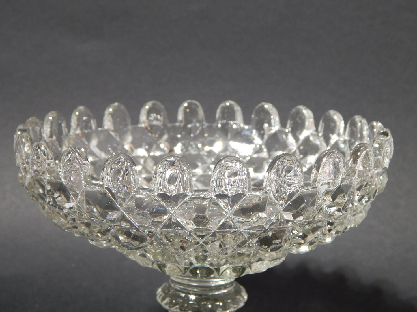 ANTICA PRIMO 800 ORIGINALE ELEGANTE ALZATA COPPA CENTROTAVOLA IN VETRO