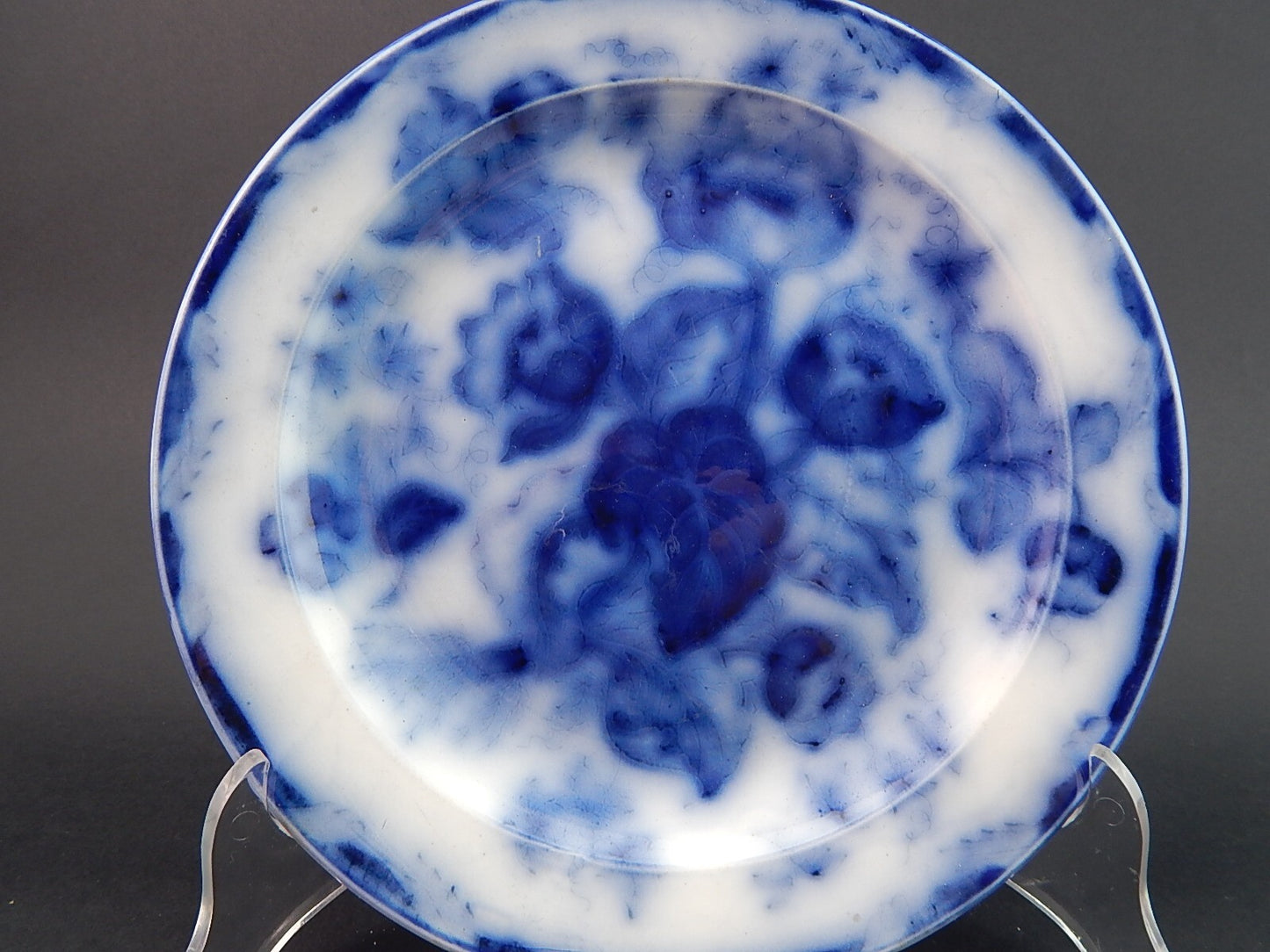 ANTICO PIATTO NINFEE CERAMICA RICHARD MILANO FINE 800 FLOW BLUE WATER NYMPH A883