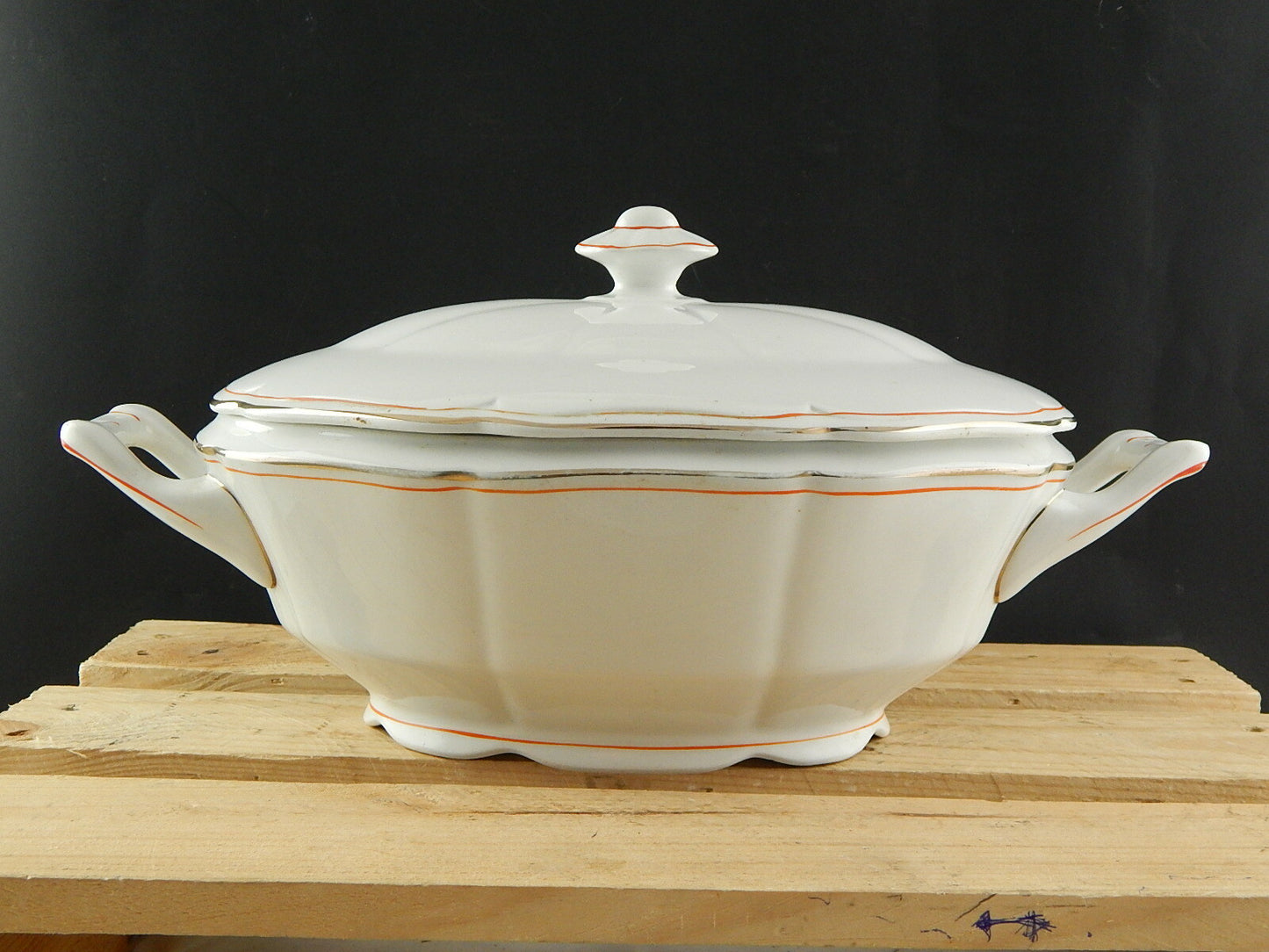 ANTICA RARA ZUPPIERA CENTROTAVOLA PORCELLANA SOCIETÀ CERAMICA REVELLI LAVENO