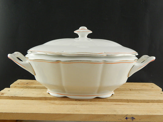 ANTICA RARA ZUPPIERA CENTROTAVOLA PORCELLANA SOCIETÀ CERAMICA REVELLI LAVENO