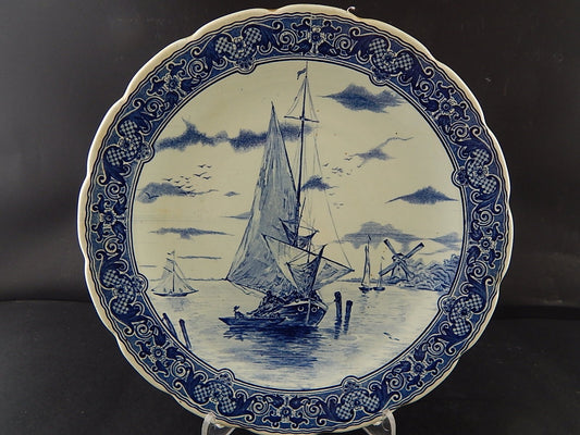 PIATTO PARATA PORCELLANA DELFTS ROYAL SPHINX PETRUS REGOUT MAASTRICHT CM 30