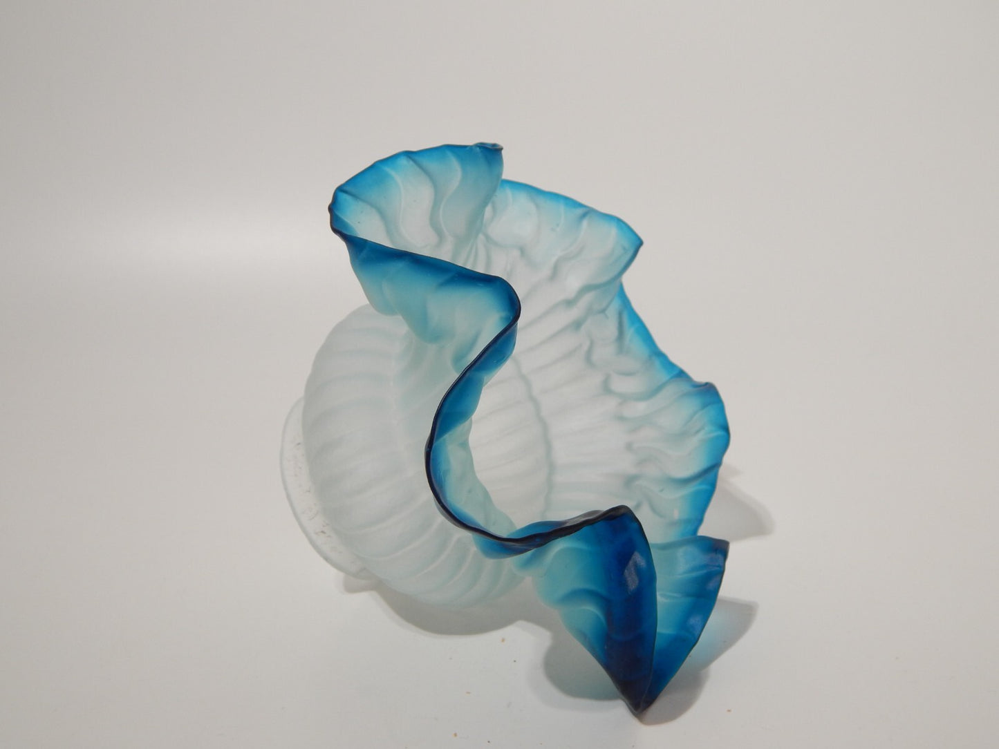 ANTICO EPOCA LIBERTY VETRO SOFFIATO PASTA VETRO PER APPLIQUE LAMPADA BLU