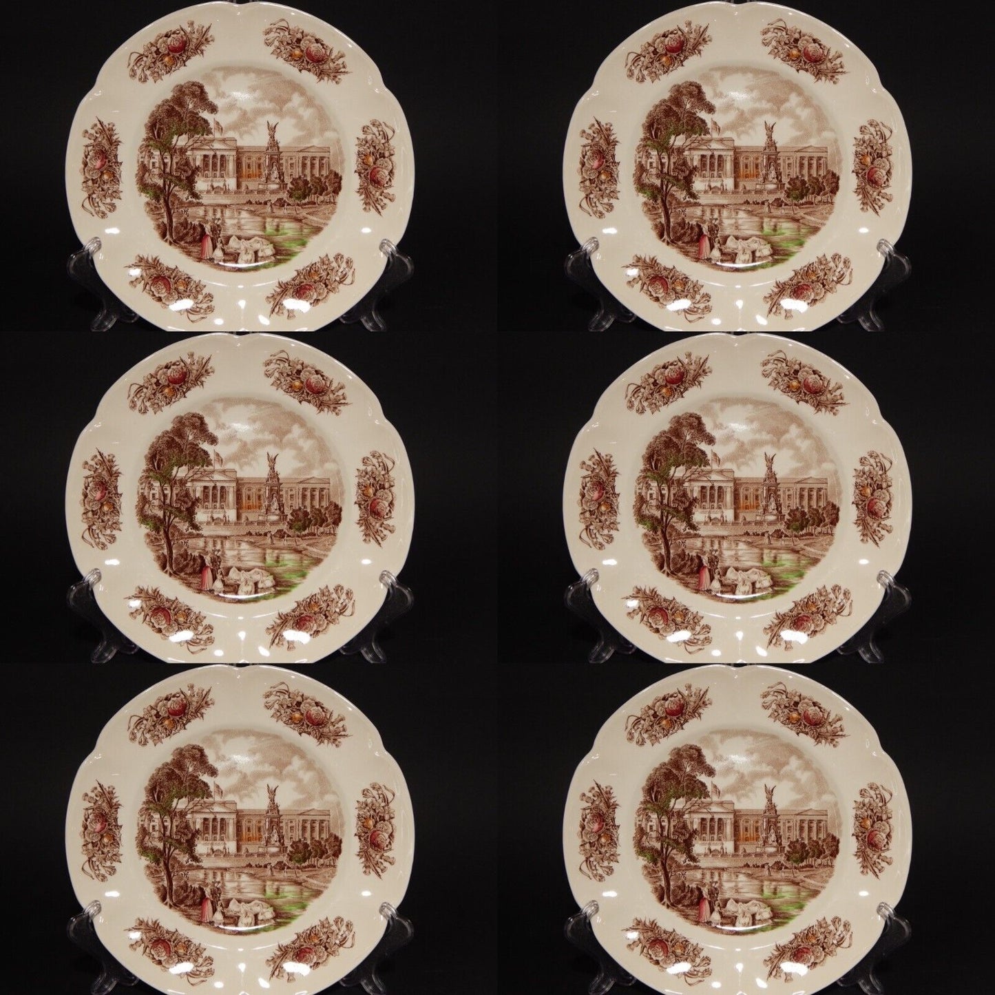 ANTICO SERVIZIO TAVOLA 6 PIATTI PORCELLANA JOHNSON BROS ROYAL HOMES OF BRITAIN