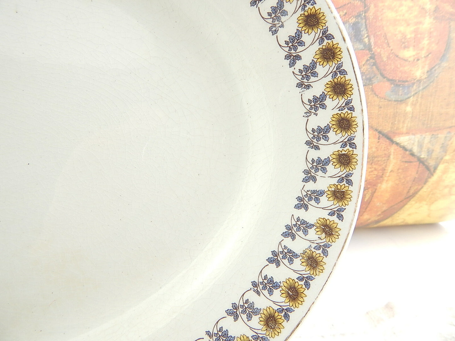 ANTICO ART NOUVEAU VASSOIO RAVIERA SOCIETÀ CERAMICA ITALIANA LAVENO GIRASOLI