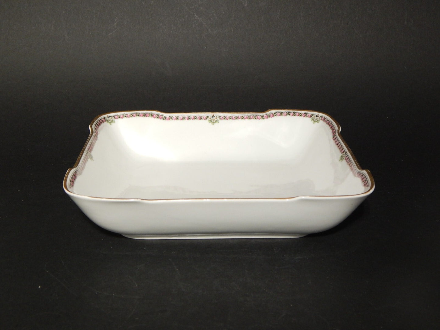 ANTICO ART DECO VASSOIO FONDO QUADRO PORCELLANA HEINRICH &CO BAVARIA LA FAYETTE