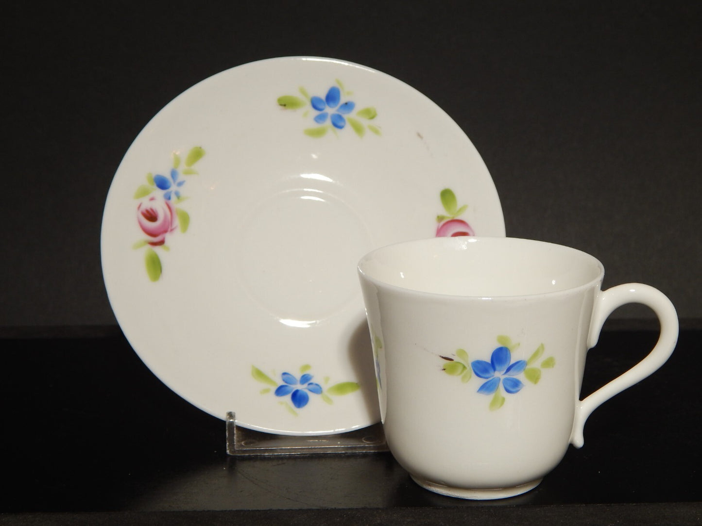 ANTICA ELEGANTE TAZZA PORCELLANA VECCHIO PARIGI FINE 800 SECONDO IMPERO