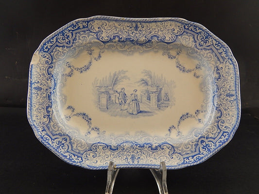 COPELAND & GARRETT 1844 ANTICO PREZIOSO VASSOIO CERAMICA LOUIS QUATORZE #