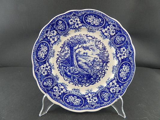 ANTICO RARO PIATTO CERAMICA BIANCA BLU BOCH FRERES LA LOUVRIERE MARIE ANTOINETTE