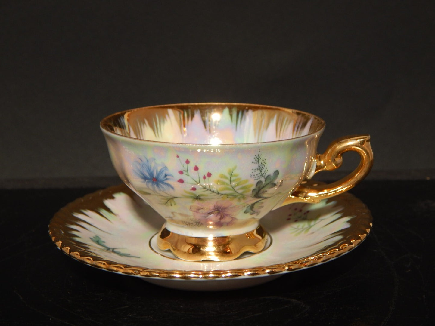 ANTICA RARA TAZZINA CAFFE' PORCELLANA BAVARIA RUDOLF WACHTER DECORO LUSTRO E ORO