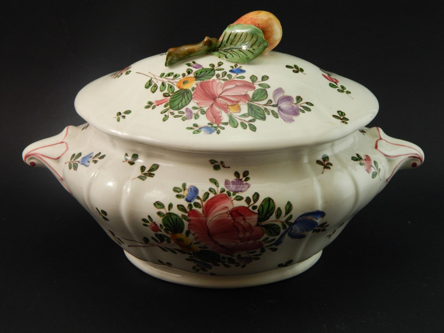 PREZIOSO CENTROTAVOLA ZUPPIERA MAIOLICA CERAMICA PAGANI VECCHIA LODI DIPINTO