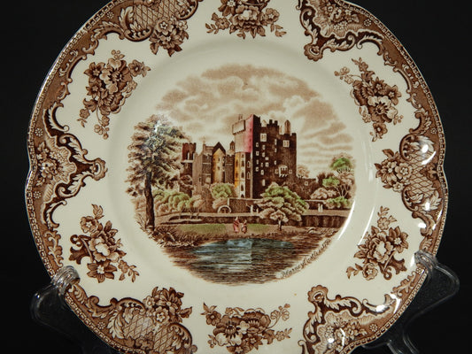 VINTAGE JOHNSON BROS OLD BRITAIN CASTLE MULTICOLOR PIATTO PIANO SEMI-PORCELLANA