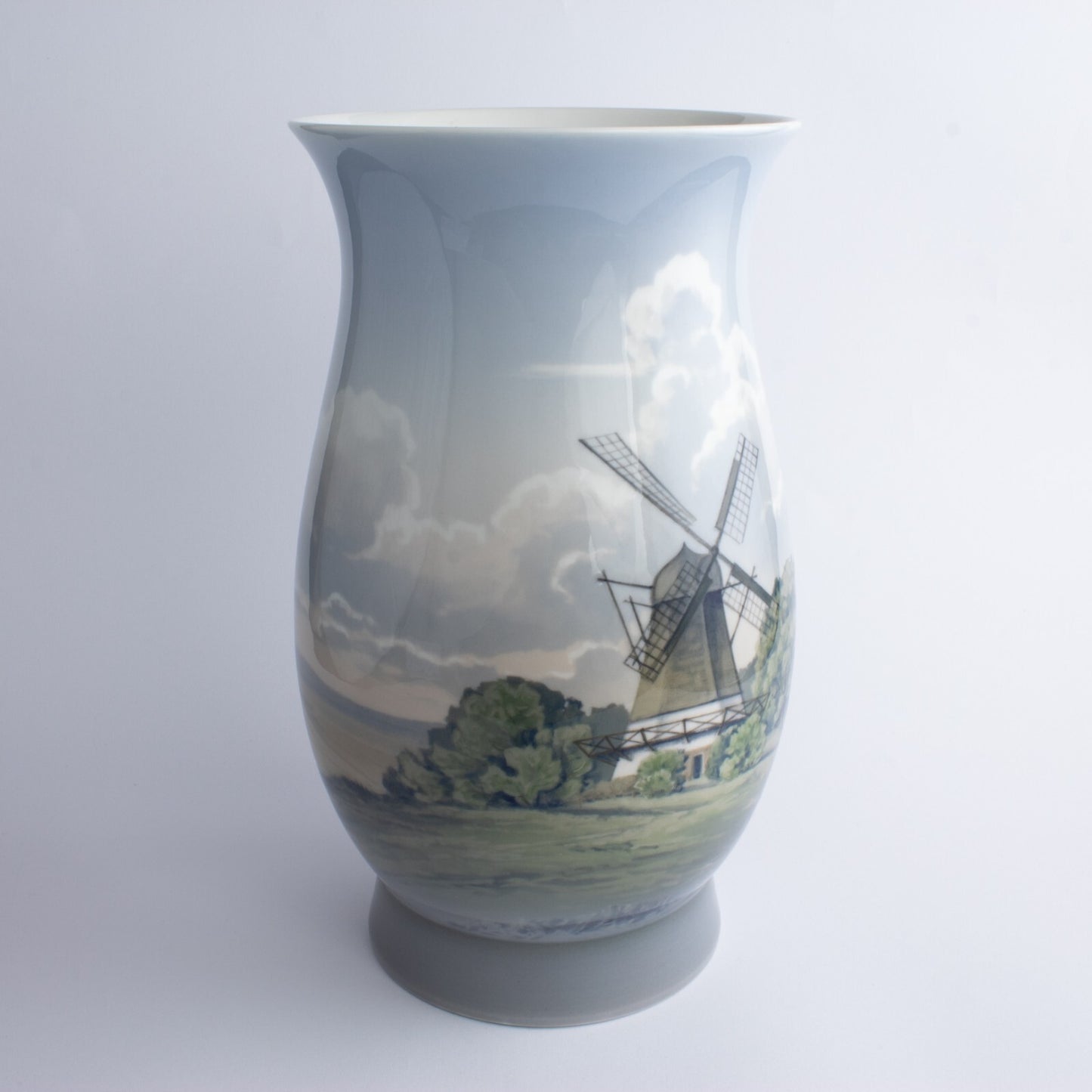 VASO GRANDE PORCELLANA ROYAL COPENHAGEN BING&GRONDAHL "Mulino Campagna" 8708-440