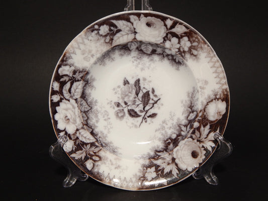 ANTICO RARO PIATTO FONDO CERAMICA DECORO JARDINIERE VILLEROY & BOCH FINE '800