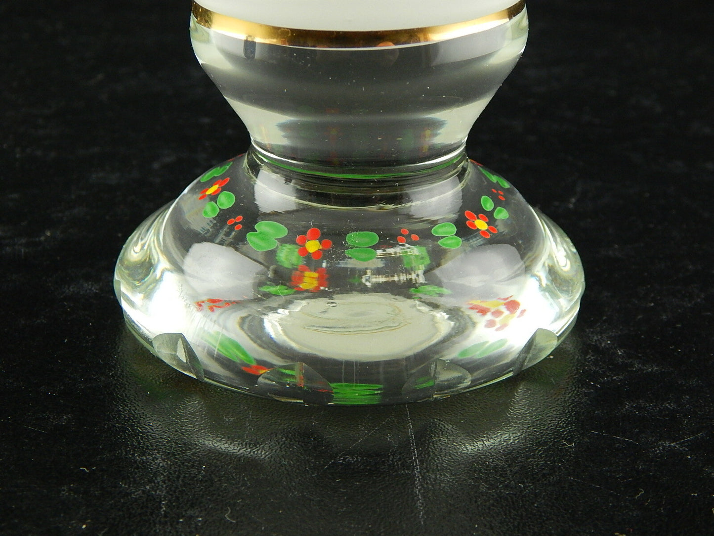 ANTICO BICCHIERE BOCCALE CRISTALLO MOLATO INCISO BOEMIA BIEDERMEIER INCAMICIATO*