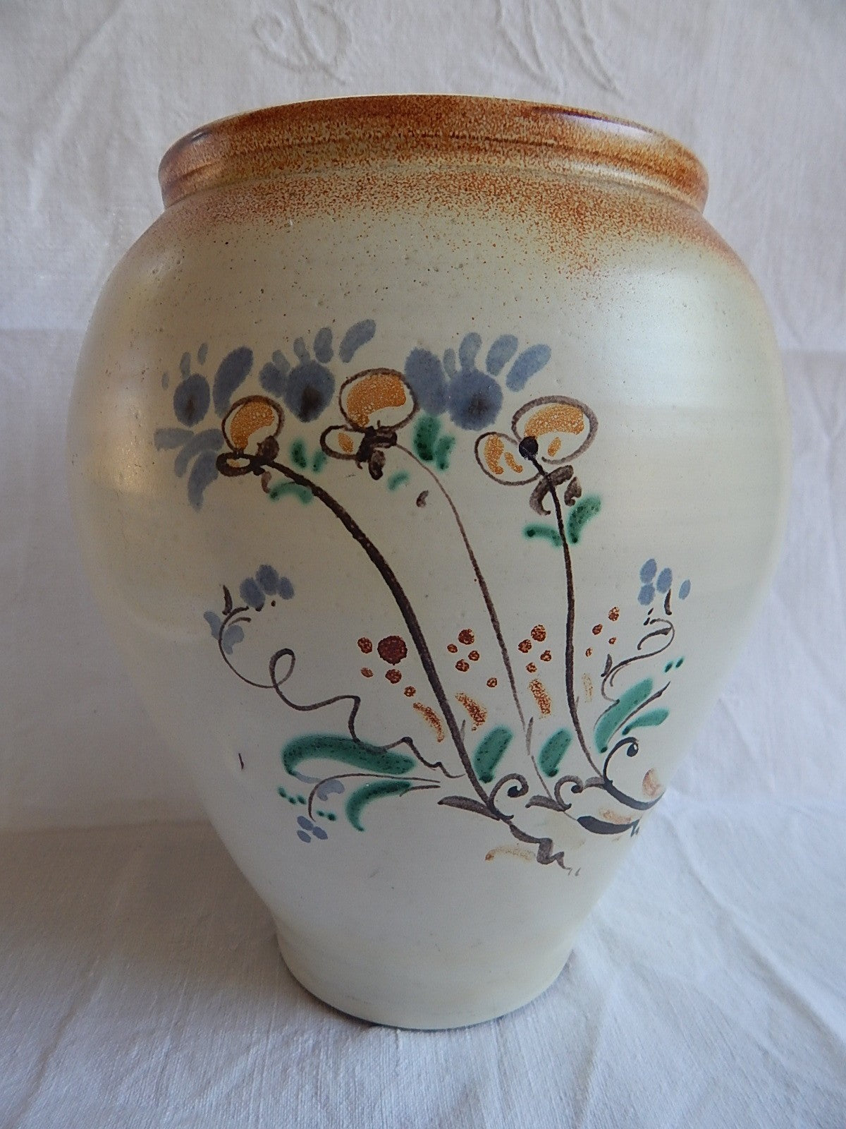 VASO ROBERTO PERINO MAIOLICA CERAMICA CASTELLAMONTE ITALY PEZZO UNICO A MANO