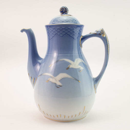 CAFFETTIERA PORCELLANA ORO ZECCHINO GABBIANI ROYAL COPENHAGEN BING&GRONDAHL 91A