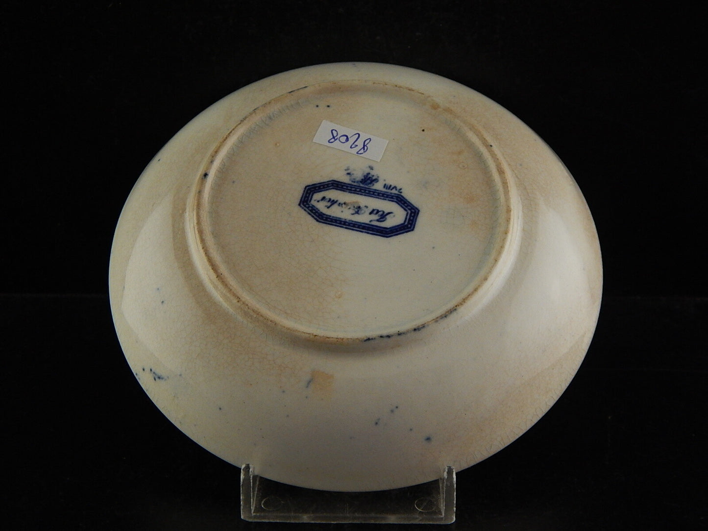 ANTICA TAZZA TE' CON PIATTINO CERAMICA MAASTRICHT P REGOUT TEA DRINKER META' 800