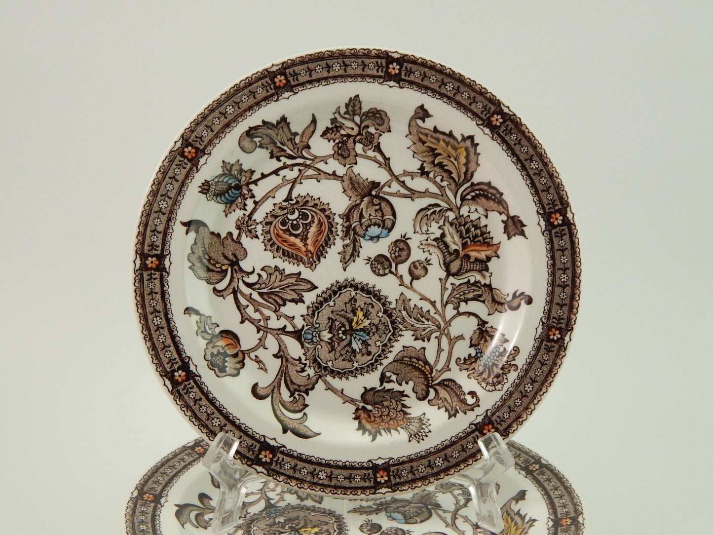 VINTAGE SET 6 PIATTI DOLCE SEMI PORCELLANA RIDGWAY 1792 STAFFORDSHIRE JACOBEAN