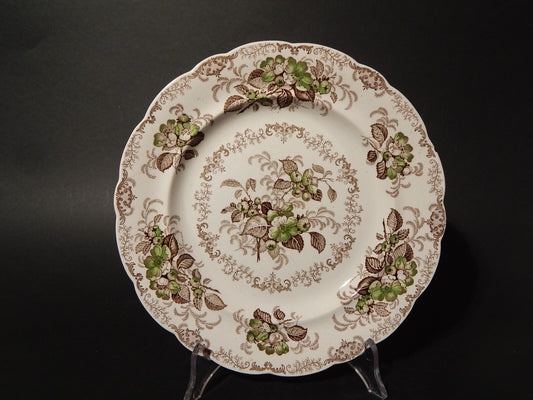 ANTICO 1850 PIATTO PIANO SEMI PORCELLANA INGLESE RIDGWAY &C. APPLE BLOSSOM #884